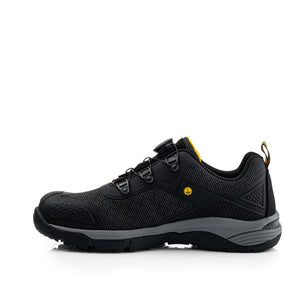 Buckbootz WHEELZLOW FITGO Black Safety Trainers S1PS ESD Wide Fit