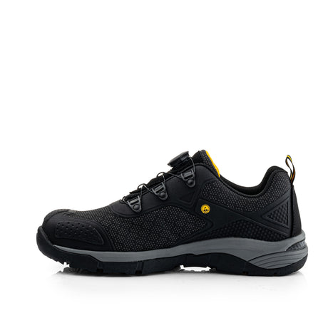 Buckbootz WHEELZLOW FITGO Black Safety Trainers S1PS ESD Wide Fit