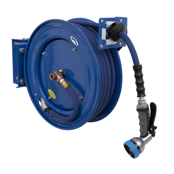 Sealey Heavy Duty Retractable Water Hose Reel 15m Ø13mm ID WHR1512