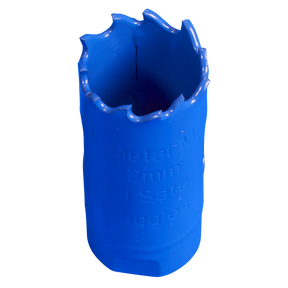 The Sealey HSS Hole Saw Blade Ø22mm - WHS22 is a durable and precise tool designed to deburr and ream the inside edges of a 22mm pipe with its milled teeth on one end.