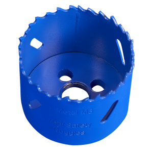 The Sealey HSS Hole Saw Blade Ø51mm - WHS51 features sharp, milled teeth and multiple circular cutouts, designed for quick and precise cuts in metal.