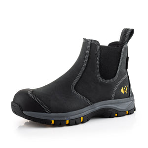 Buckbootz WIZD2BLK Black Dealer Safety Boots Wide Fit SB PS SR