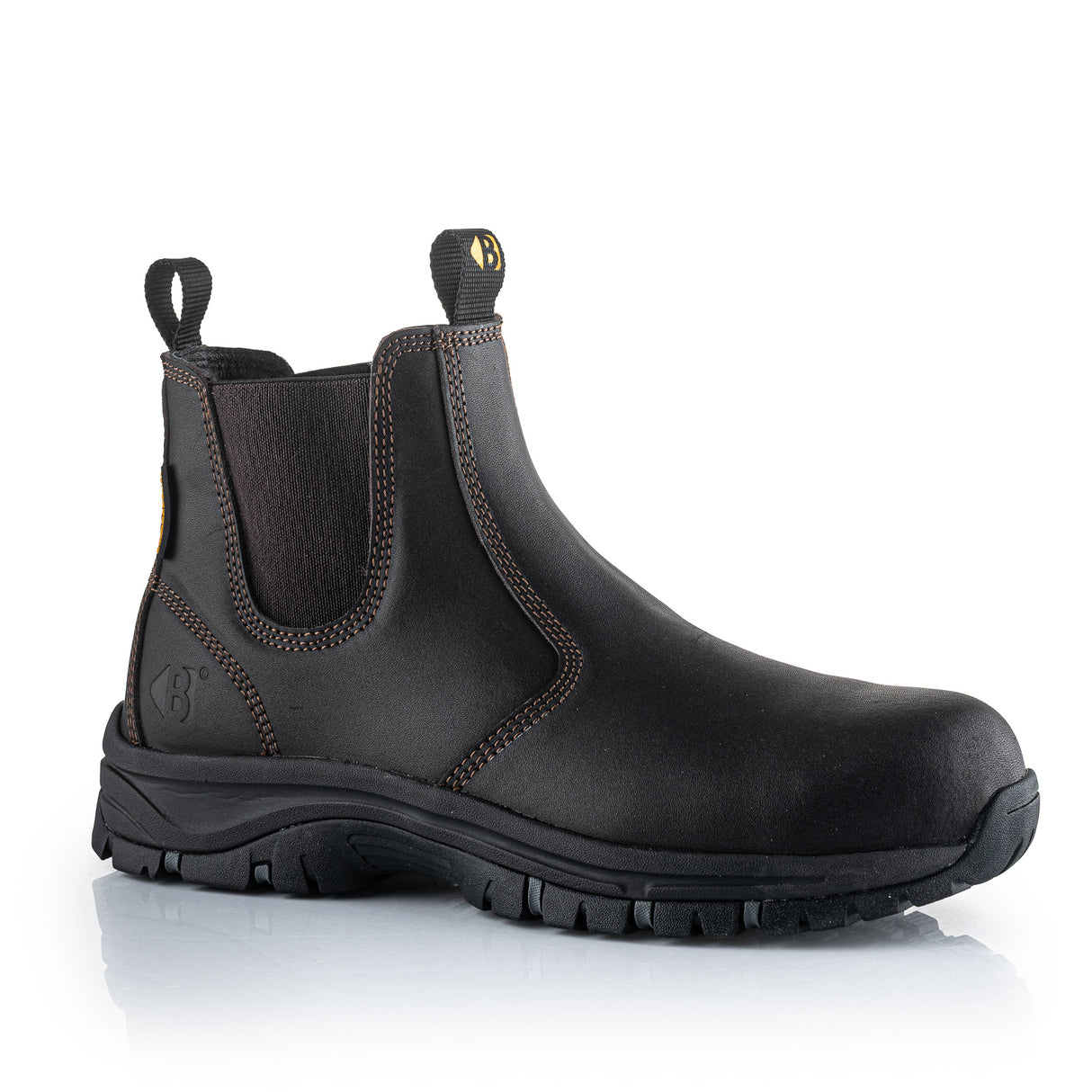 Buckbootz WIZD2BLK Black Dealer Safety Boots Wide Fit SB PS SR