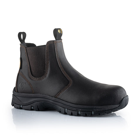 Buckbootz WIZD2BLK Black Dealer Safety Boots Wide Fit SB PS SR