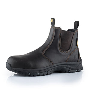 Buckbootz WIZD2BLK Black Dealer Safety Boots Wide Fit SB PS SR
