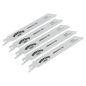 Reciprocating Saw Blade 150mm 10tpi - Pack of 5 - WRS3018/150 - Farming Parts
