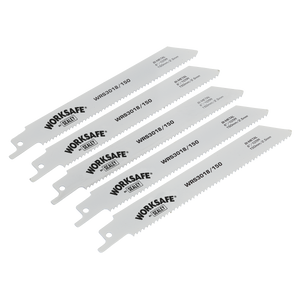 Reciprocating Saw Blade 150mm 10tpi - Pack of 5 - WRS3018/150 - Farming Parts