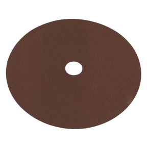 The Sealey Fibre Backed Disc Ø175mm - 120Grit (Pack of 25, model WSD7120) is a circular abrasive cutting disc with a central hole, brown in color, designed for use with disc sanders and presented against a white background.