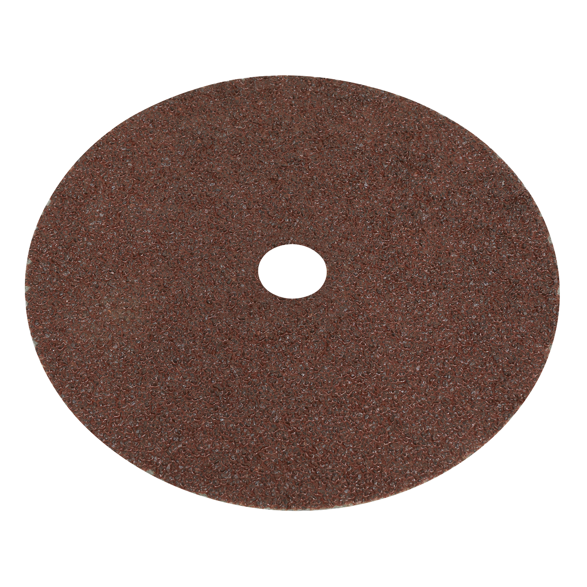 The Fibre Backed Disc Ø175mm - 24 Grit Pack of 25 - WSD724 by Sealey is a round, brown abrasive cutting disc with a central hole, designed for use with power tools like portable disc sanders to cut through materials such as metal or stone.