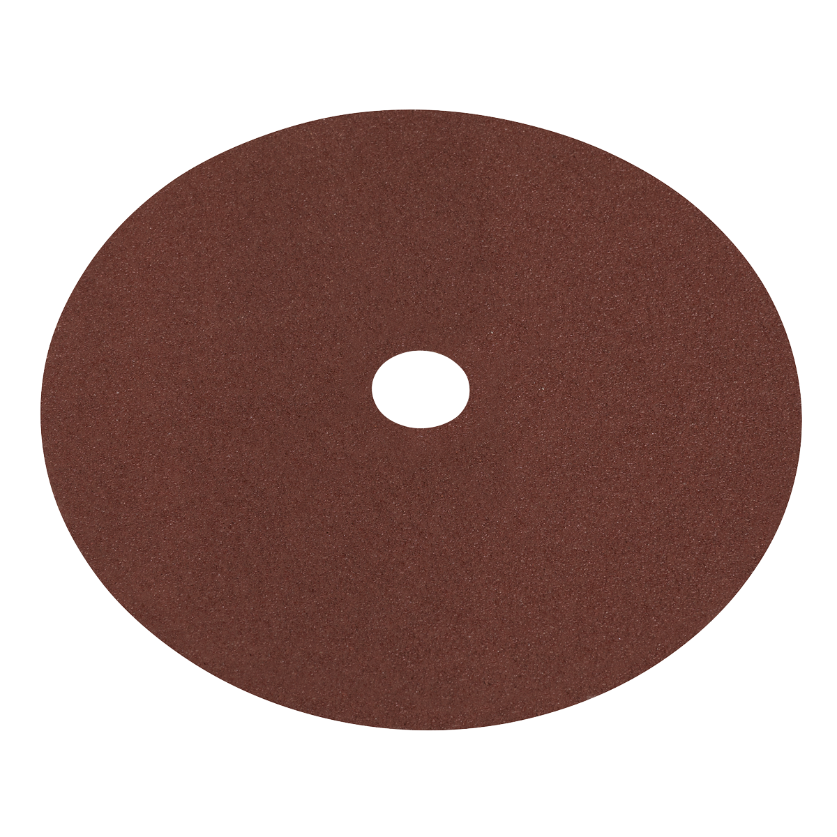 Introducing the Sealey Ø175mm Fibre Backed Disc 60 Grit - Pack of 25 (WSD760). This circular, brown grinding disc features a small central hole and is designed for use with power tools such as disc sanders. Ideal for sanding wood floors, the heavy-duty silicone carbide paper ensures both durability and efficiency in sanding or polishing applications.