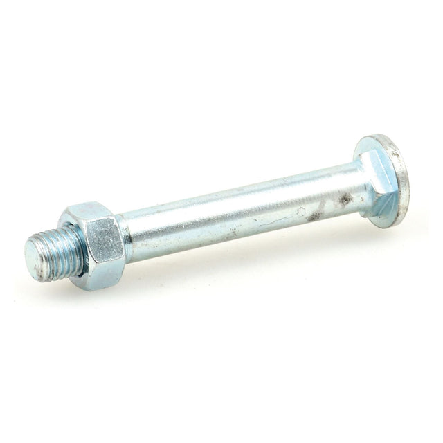 A Sparex Wheel Bolt M16 x 2 x 122mm (Sparex Part No.S.65114), featuring a threaded end with a partially fastened hexagonal nut and a round head, suitable for Ford New Holland.