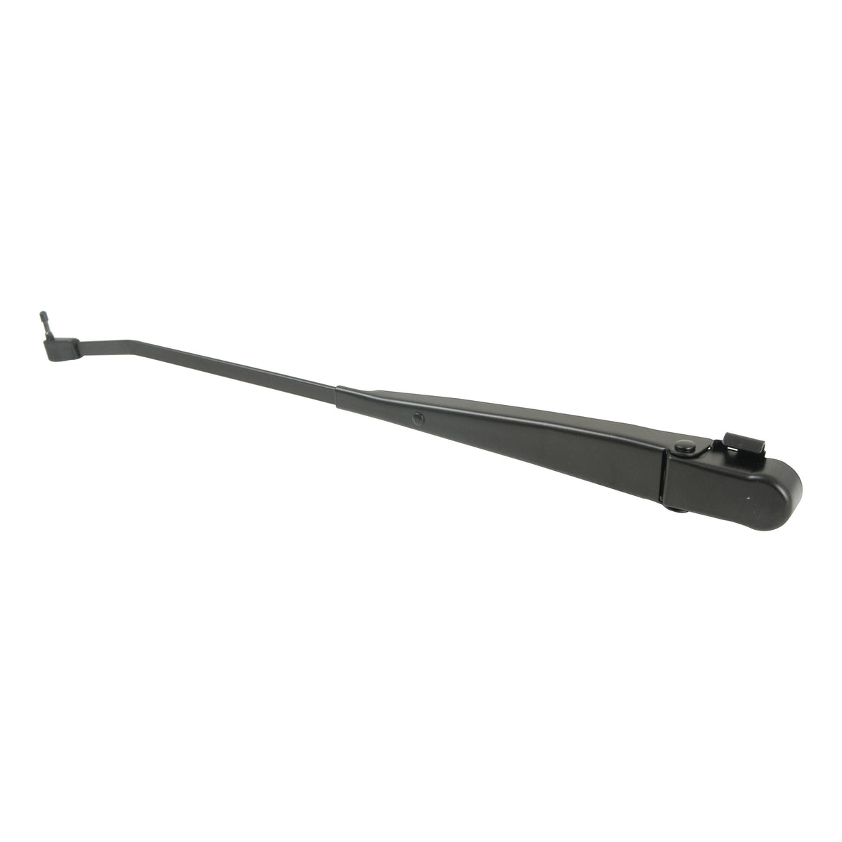 A 16-inch (410mm) black windshield wiper arm with a hook end, designed for attachment to a vehicle's windshield wiper motor and compatible with Ford / New Holland models, available as Sparex Part No. S.66549.