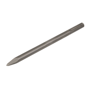 The Sealey Point 300mm - SDS MAX - X1PT chisel features a streamlined, cylindrical body and a sharp, tapered tip designed for breaking and chipping hard materials like concrete or stone.