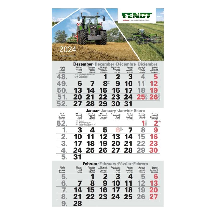 Fendt Table Calendar - X991021006000 - Farming Parts