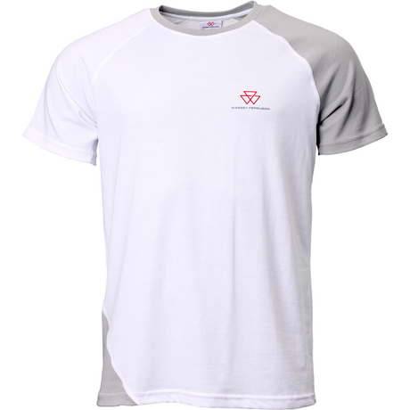 Massey Ferguson - Men'S White And Light Grey T-Shirt - X993322305 - Farming Parts