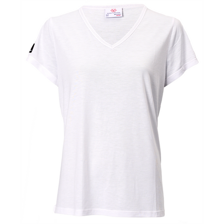 Massey Ferguson - Women'S White V-Neck T-Shirt - X993322307000 - Farming Parts
