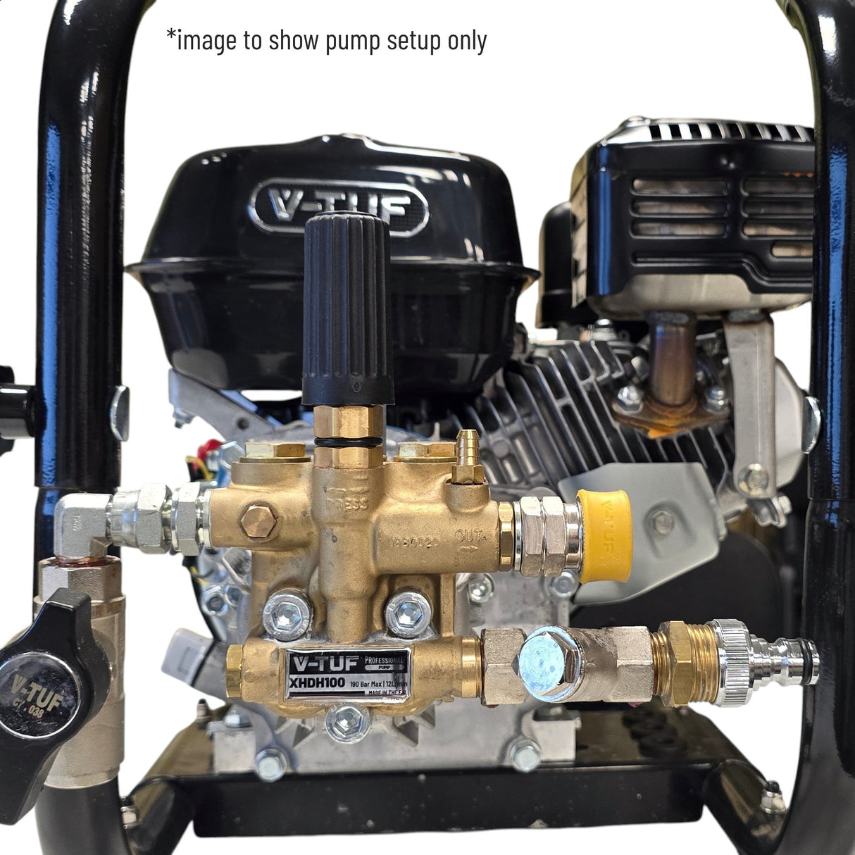 V-TUF XRT200 Industrial 6.5HP Petrol Pressure Washer with GX200 Honda Engine - 2755psi, 190Bar, 12L/min PUMP - Stainless Steel Frame