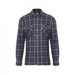 Champion Kilbeggan Cotton Long-Sleeved Shirt – Green/Blue | Soft Flannel Work & Leisure Shirt (3020GRN)