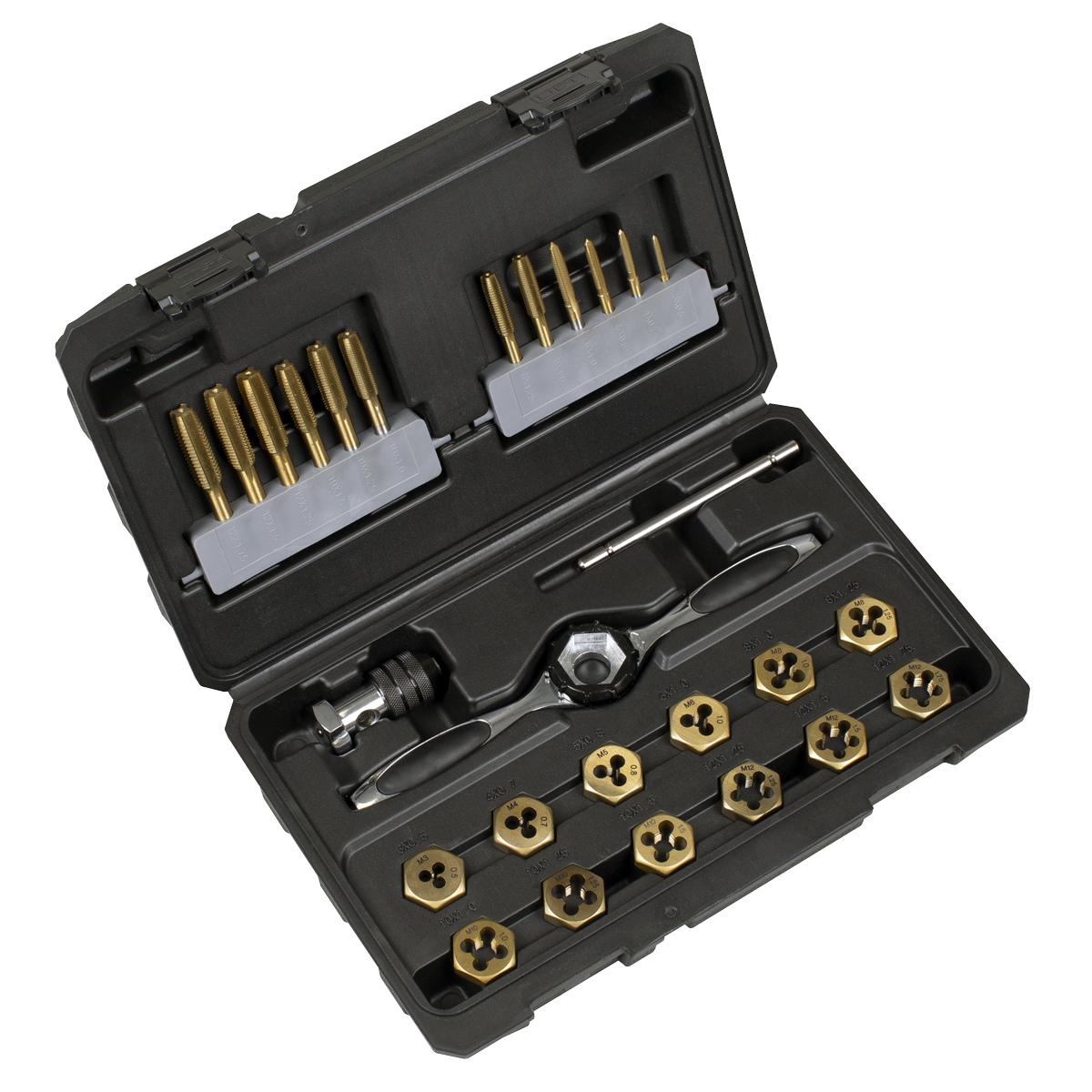 Sealey | Titanium Coated Hexagonal Tap & Die Set 26pc - AK3026