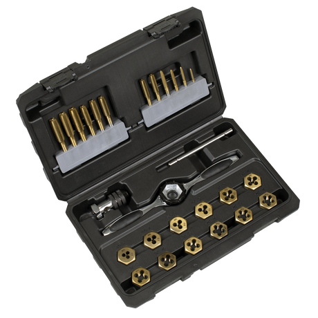 Sealey | Titanium Coated Hexagonal Tap & Die Set 26pc - AK3026