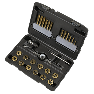 Sealey | Titanium Coated Hexagonal Tap & Die Set 26pc - AK3026