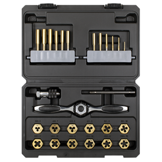 Sealey | Titanium Coated Hexagonal Tap & Die Set 26pc - AK3026