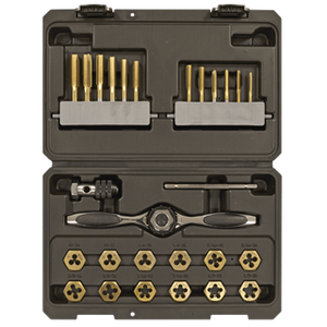 Sealey | Premier Hexagonal Tap & Die Set 26pc Hexagonal  - Imperial - Titanium Coated - AK3026IMP