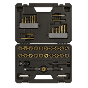 Sealey | Premier Metric & Imperial Titanium Coated Hexagonal Tap & Die Set 46pc - AK3046