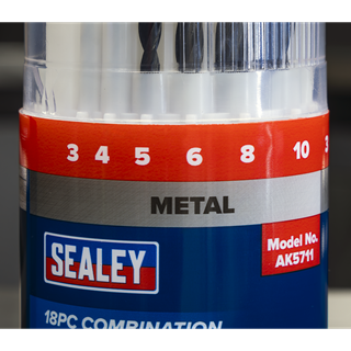 Sealey Combination Drill Bit Set 18pc AK5711
