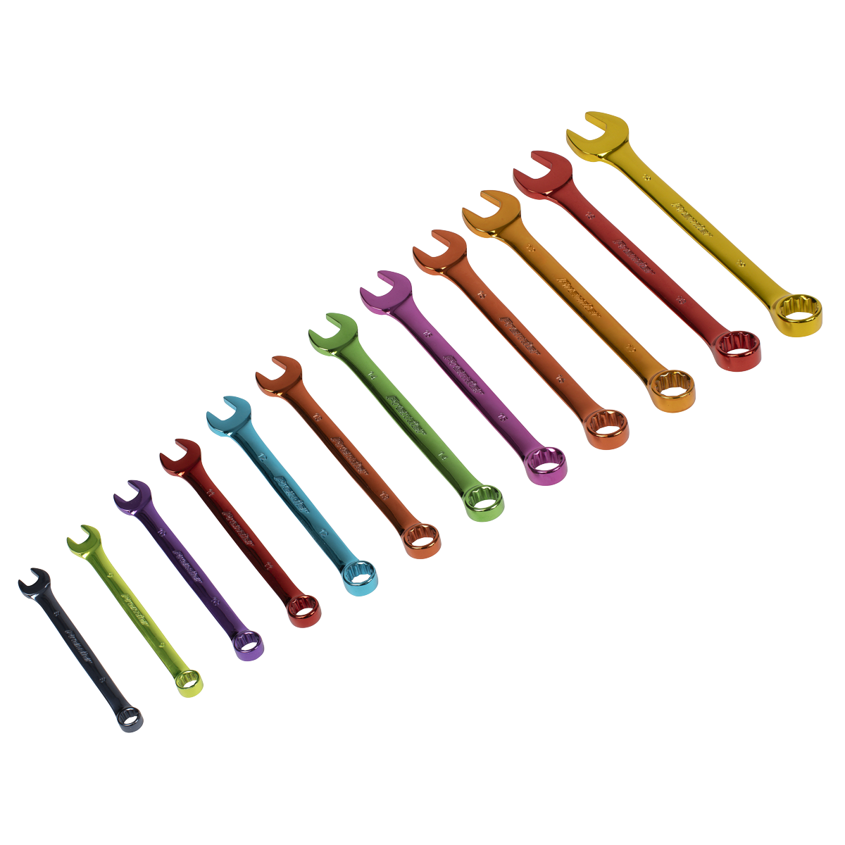 Sealey | Premier Multi-Coloured Combination Spanner Set 12pc - AK63267