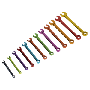 Sealey | Premier Multi-Coloured Combination Spanner Set 12pc - AK63267