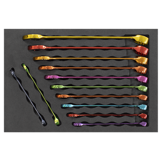 Sealey | Premier Multi-Coloured Combination Spanner Set 12pc - AK63267