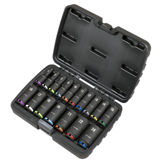 Sealey Deep Impact Socket Set 3/8”Sq Drive 17pc AK68219