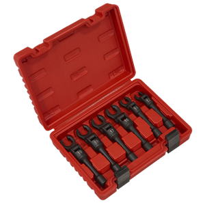 Sealey | Flexi-Head Flare Nut Diesel Injection Wrench Set 6pc 3/8"Sq Drive - AK6901