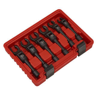 Sealey | Flexi-Head Flare Nut Diesel Injection Wrench Set 6pc 3/8"Sq Drive - AK6901