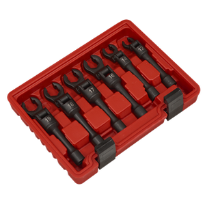 Sealey | Flexi-Head Flare Nut Diesel Injection Wrench Set 6pc 3/8"Sq Drive - AK6901