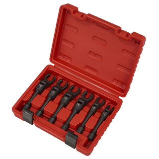 Sealey | Flexi-Head Flare Nut Diesel Injection Wrench Set 6pc 3/8"Sq Drive - AK6901