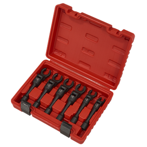 Sealey | Flexi-Head Flare Nut Diesel Injection Wrench Set 6pc 3/8"Sq Drive - AK6901