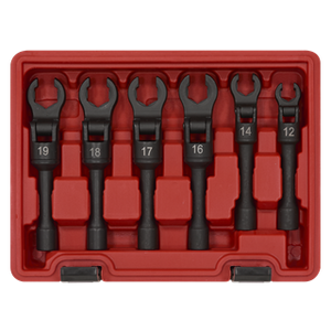 Sealey | Flexi-Head Flare Nut Diesel Injection Wrench Set 6pc 3/8"Sq Drive - AK6901