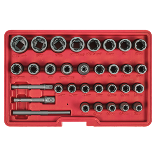 Sealey | Slim Design Bolt & Nut Extractor Set 32pc - AK8132