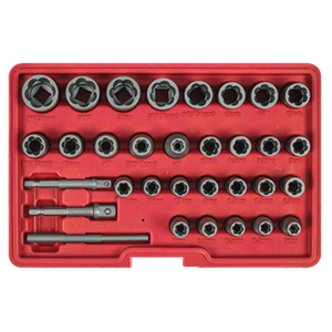 Sealey | Slim Design Bolt & Nut Extractor Set 32pc - AK8132