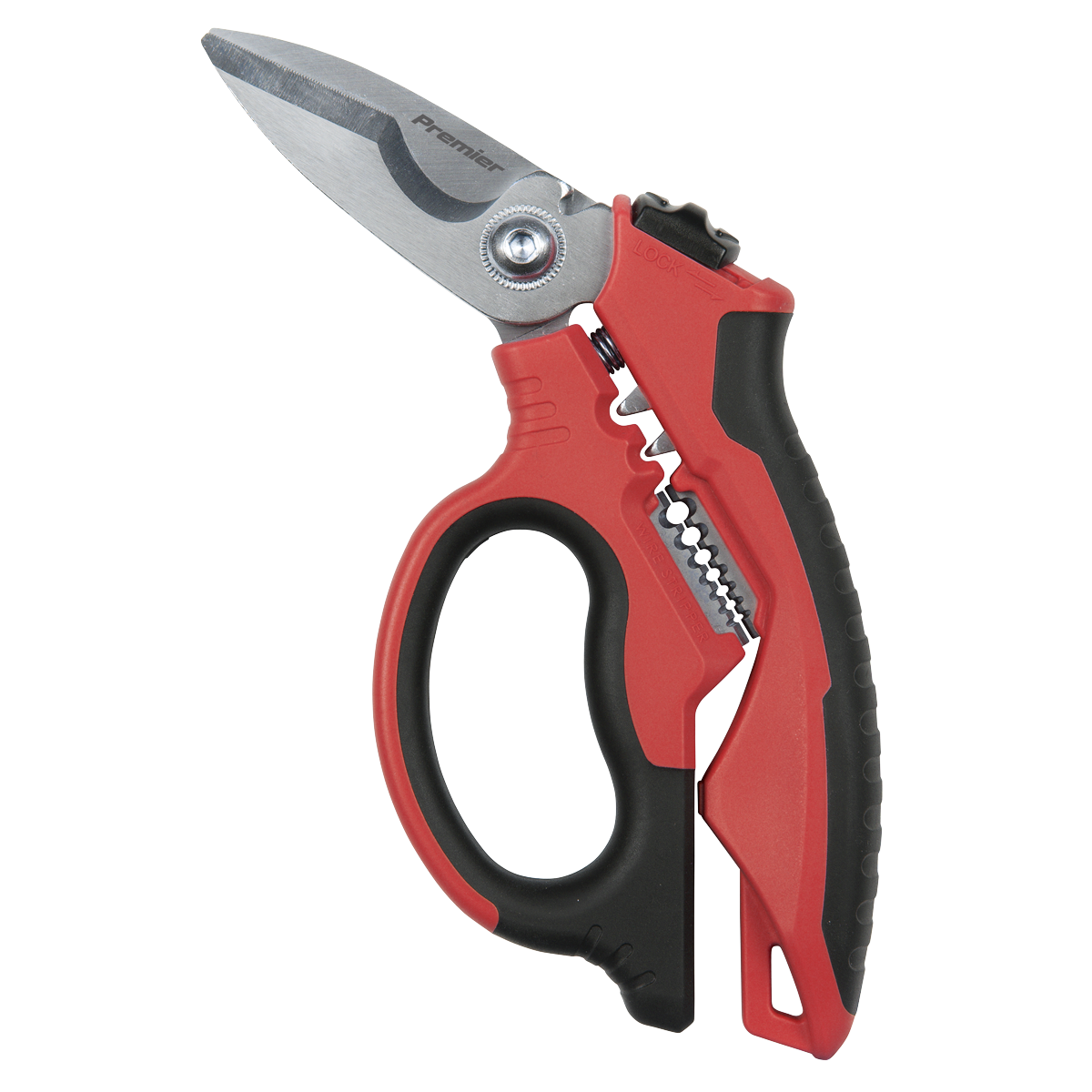 Sealey | Heavy-Duty Electrician's Angled Shears 200mm 3-In-1 - AK8527