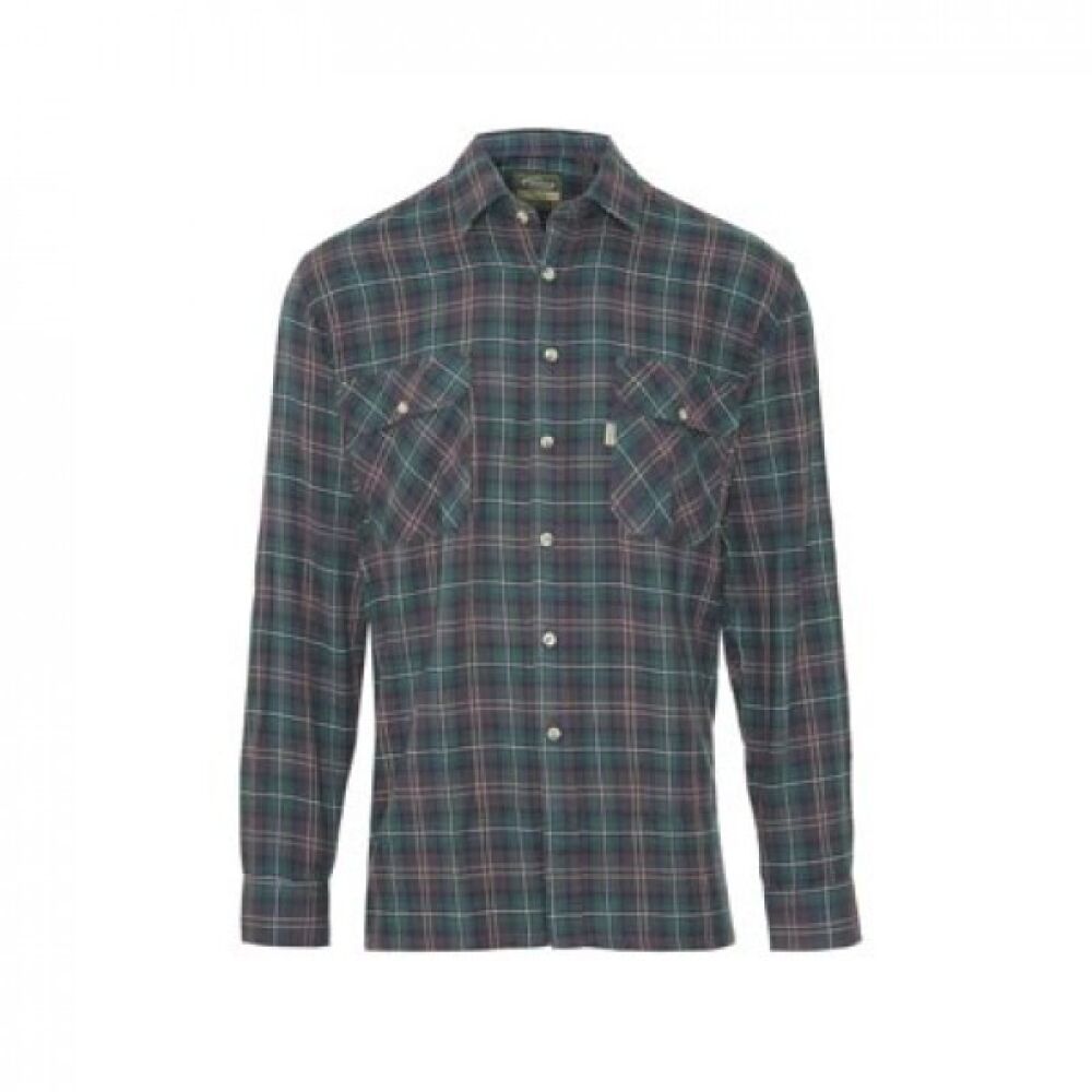 Champion Kilbeggan Cotton Long-Sleeved Shirt – Green/Blue | Soft Flannel Work & Leisure Shirt (3020GRN)