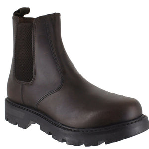 Oaktrak Rocksley Kids Dealer Boot – Dark Brown | Durable Leather Slip-On Boots (ROCKSLEY-BRN)