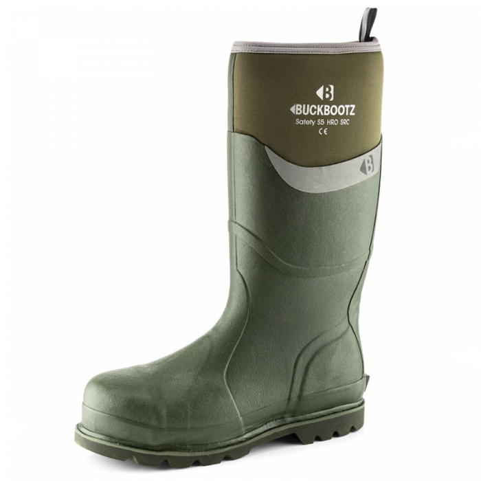 *STOCK CLEARANCE* - UK Size 7 & 8 - Buckler Safety Buckbootz Green – Waterproof Steel Toe Work Boots | BBZ6000GR Size UK 7 / EU 41