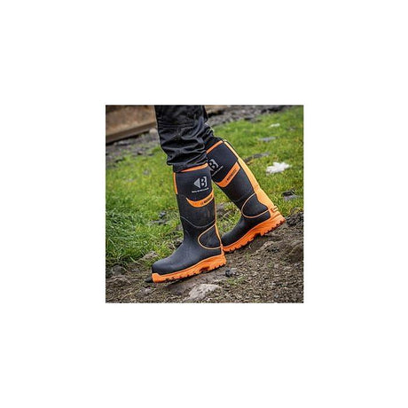 Buckler - Buckler Hi Viz Safety Wellies - Black - Bbz8000Bk/Or - Farming Parts