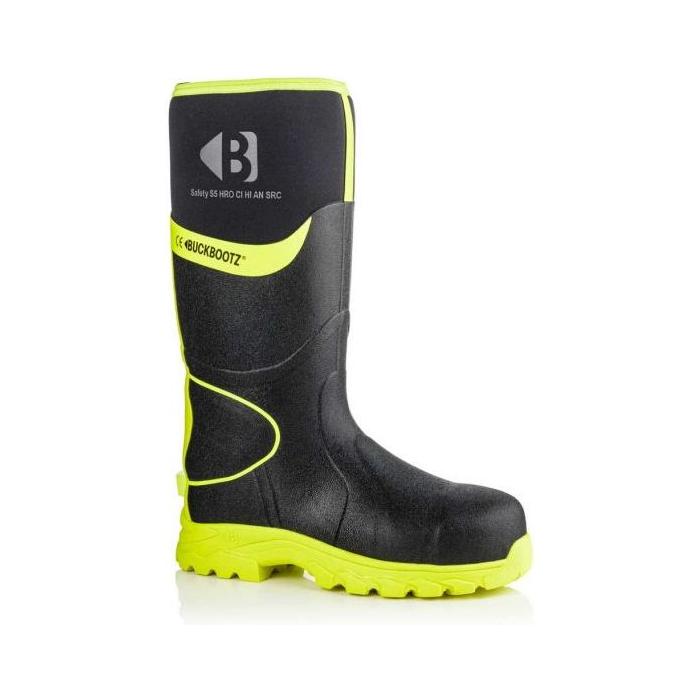 *STOCK CLEARANCE* - Buckler Hi-Vis Safety Wellies – Black & Yellow | BBZ8000BK/YL | Lightweight & EN Certified