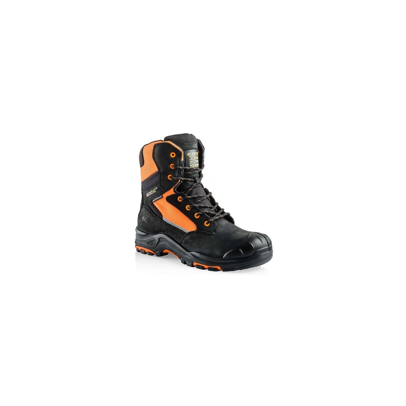 *STOCK CLEARANCE* - Buckler BVIZ1BK-OR-06 WATERPROOF Safety Boots Hi-Viz High Leg Size UK 6