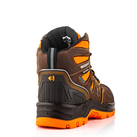 *STOCK CLEARANCE* - Buckler Safety Lace Boot – BVIZ2/OR | Hi-Vis, Waterproof & Slip-Resistant