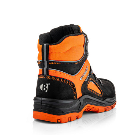 Buckzviz BVIZ7BKOR FITGO Boot – Black/Hi-Vis Orange S7S Certified